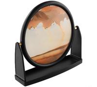 Immagine artistica con sabbia mobile, 25 cm, decorazione da scrivania rilassante (giallo)