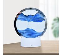 Immagine artistica di sabbia in movimento 3D, lampada da tavolo a con luce