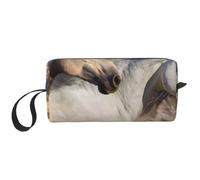 Immagine del cavallo selvaggio, Borsa per il trucco Borsa per cosmetici Borsa da toilette da viaggio portatile Borsa per trucco Organizer