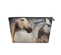 Immagine del cavallo selvaggio, Borsa per il trucco Borsa per cosmetici Borsa da toilette da viaggio portatile Borsa da toilette