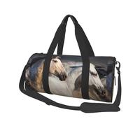 Immagine del cavallo selvaggio, Borsone da viaggio di grande capacità Borsa rotonda Borsa da viaggio sportiva Borsa da viaggio Borsa da fitness