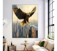 Immagine Di Arte Della Parete Aquila Retrò Paesaggio Dipinti Su Tela Città Moderna Poster E Stampe Beige Per La Decorazione Domestica 40X50Cm Senza Cornice