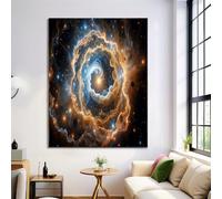 Immagine Di Arte Della Parete Nebulosa 3D A Spirale Paesaggio Dipinti Su Tela Galassia Fantasy Poster E Stampe Bronzo Per La Decorazione Domestica 40X50Cm Senza Cornice
