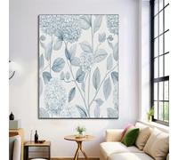 Immagine Di Arte Della Parete Ortensia Delicata Paesaggio Dipinti Su Tela Piante Eleganti Poster E Stampe Azzurro Chiaro Per La Decorazione Domestica 40X50Cm Senza Cornice