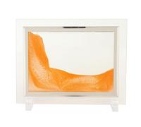 Immagine di Arte della Sabbia in Movimento da 7 Pollici Rettangolo 3D Paesaggio del Mare Profondo Arte della Sabbia Dinamica Paesaggi di Sabbia Sabbie Mobili Per La Decorazione Desktop di Home(Giallo)