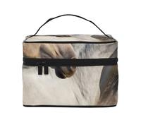 Immagine di cavallo selvaggio, borsa da viaggio per il trucco da donna, grande organizer per cosmetici