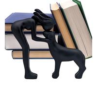 Immagine di una donna con un cane - Simbolo commemorativo per compassione e sostegno - Statuetta per cani realizzata in resina artificiale - Per gli amanti degli animali domestici in casa come la