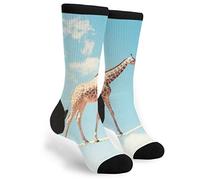 Immagine Di Una Giraffa Che Cammina Su Una Corda In Alto Nel Cielo Uomo Donna Calze Da Trekking Traspiranti Calzini Sportivi Termici Calzini Termici Per Running Montagna Corsa