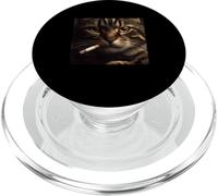 Immagine estetica della generazione Z del gatto del fumatore del meme della sigaretta PopSockets PopGrip per MagSafe