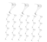 Immagine Ganci sospesi, Ganci for Appendere Quadri In Metallo A Forma Di S, Argento, 5x3x0,2 cm, Confezione Da 50