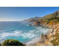 Immagine in alluminio composito 80 x 50 cm: Big Sur è una regione scarsamente popolata della costa della California centrale, dove le montagne di Santa Lucia si trovano bruscamente (7226945)