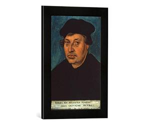 'IMMAGINE incorniciata di Lucas Cranach il vecchio "Bug Copenaghen, ritratto/Lucas Cranach d.Ä., stampata nel quadro immagini fatti a mano di alta qualità, 30 x 40 cm, colore: nero opaco