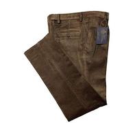 IMMAGINE Pantalone Velluto Classico con Pence Duca VISCONTI di MODRONE Art. Flexus Colore Marrone (50)