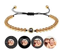 Immagine personalizzata perline bracciali personalizzati proiezione foto per gli uomini donne ti amo bracciale regolabile San Valentino Compleanno Anniversario Regali commemorativi per lei Lui