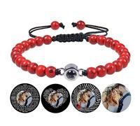 Immagine personalizzata perline bracciali proiezione foto personalizzata per gli uomini donne personalizzato ti amo bracciale San Valentino Compleanno Anniversario Memorial Regali per lei lui
