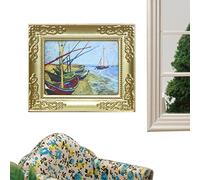 Immagini Casa in miniatura | decorazione Casa 1:12,Giocattoli in miniatura Simulazione Immagine Pittura a olio Casa per la