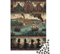 Immagini degli spagnoli-Guerra coloniale Maya nelle Americhe 70x50cm/1000pcs - Puzzle Per Adulti GioGattotolo Fai-da-te
