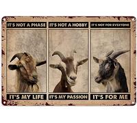 Immagini di capre, decorazioni da parete, decorazioni per capre per ufficio, feste di compleanno, poster in metallo "Capra It'sA Phase", decorazioni per capre, bar, persone, caverna, ufficio, negozi