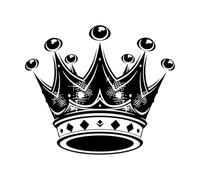 immagini di design della corona immagini di design della corona della regina Adesivi con scritte 54.6x63.2cm Adesivi per vetrine Nero