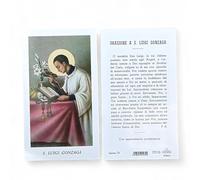Immagini di San Luigi Gonzaga con Preghiera, 6x11 cm, 100 Pezzi, Made in Italy