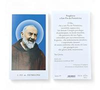 Immagini di San Padre Pio con Preghiera, 6x11 cm, 100 Pezzi, Made in Italy