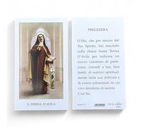 Immagini di Santa Teresa D'Avila con Preghiera, 6x11 cm, 100 Pezzi, Made in Italy