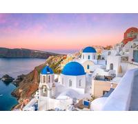 Immagini modulari di Santorini,Grecia,paesaggio,dipinto,Mar Mediterraneo,poster da parete,stampe su tela,per la casa,arredamento del soggiorno 50x70cm Senza Cornice