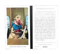 Immagini santini della Madonna del Rosario di Pompei con preghiera cm. 6x11 confezione da 100 pezzi