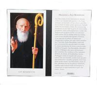 Immagini santini di San Benedetto con preghiera cm. 6x11 confezione da 100 pezzi