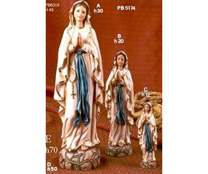 Immagini Statue Sacre Madonna Di Lourdes h 40 cm In Resina Paben