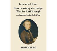 Immanuel Kant Beantwortung der Frage (Tascabile)