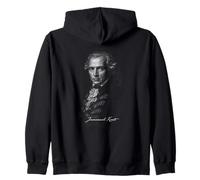 Immanuel Kant Classico Ritratto filosofo illuminista Felpa con Cappuccio
