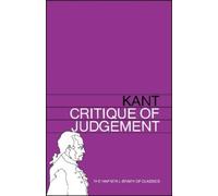 Immanuel Kant Critique of Judgement (Tascabile)