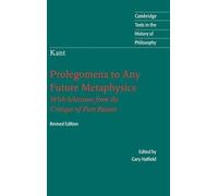 Immanuel Kant Immanuel Kant: Prolegomena to Any Future Metaph (Copertina rigida)