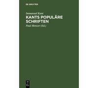 Immanuel Kant Kants Populäre Schriften (Copertina rigida)