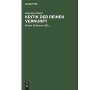 Immanuel Kant Kritik Der Reinen Vernunft (Copertina rigida)