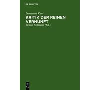 Immanuel Kant Kritik Der Reinen Vernunft (Copertina rigida)