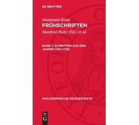 Immanuel Kant Schriften aus den Jahren 1754-1759 (Copertina rigida)