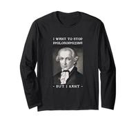 Immanuel Kant Voglio Smettere di Philosophizing Pun Maglia a Manica