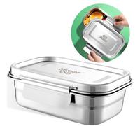immer Contenitore per il pranzo in acciaio inox - Il contenitore per il pranzo Bento è a prova di perdite, senza plastica, facile da pulire e perfetto per i viaggi (1200 ml EasyLock)