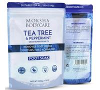Immergere i piedi con olio dell'albero del tè - [Made in UK] Sali da bagno esfolianti per donne e uomini, olio essenziale di tea tree per piedi stanchi doloranti, 500 g