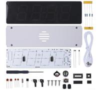 Immergiti nel mondo della creatività Costruisci un orologio digitale colorato dinamico attraverso questo emozionante progetto di saldatura elettronica fai da te (bianco)