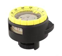 Immersione luminosa con morsetto per tubo ARA, in ABS subacqueo con finestra di lettura per snorkeling fino a 50 m, nero (blu)