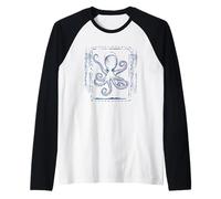 Immersione nautica Octopus, esplorazione delle profondità marine Maglia con Maniche Raglan