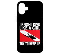 Immersioni subacquee I Dive Like A Girl Divertente Donne Immersioni Custodia per iPhone 16 Plus