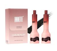immetee Penna riempitiva della linea dei capelli, penna correttore multifunzione per capelli sottili, barba e sopracciglia, punta fine, resistente all'acqua, lunga durata, 2 pezzi (nero)