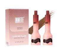 immetee Penna riempitiva per la linea dei capelli, penna correttore multifunzione per capelli sottili, barba e sopracciglia, punta fine, resistente all'acqua, lunga durata, 2 pezzi (marrone medio)
