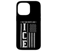 Immigrant Ice Bandiera USA The Thin White Line Uomini Donne Bambini Custodia per iPhone 14 Pro Max