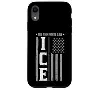 Immigrant Ice Bandiera USA The Thin White Line Uomini Donne Bambini Custodia per iPhone XR