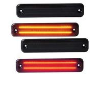 IMMLSX Indicatori Di Direzione Laterali Per Hummer H2 2003-2009 LED Avvertimento Luce Stroboscopica Anteriore Ambra O Posteriore Rosso Luci Posizione Laterali Lampada Segnalazione(2 amber and 2 red)